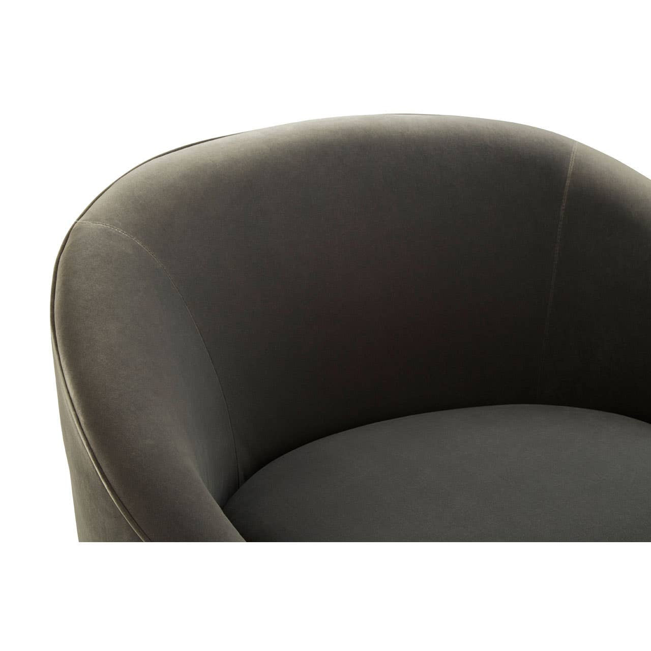 Manhattan Grey Velvet Cocoon Chair