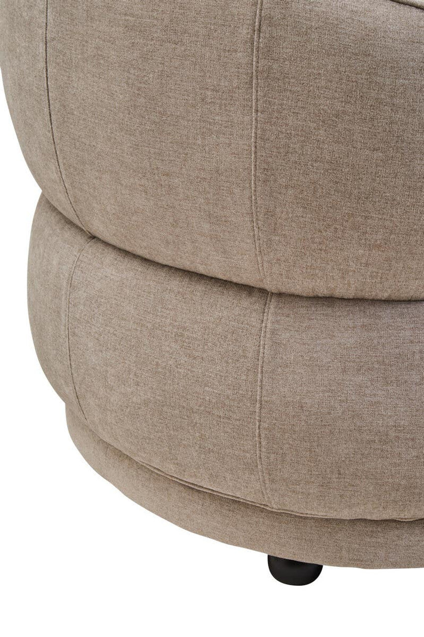 Daphne Taupe Chenille Curved Armchair