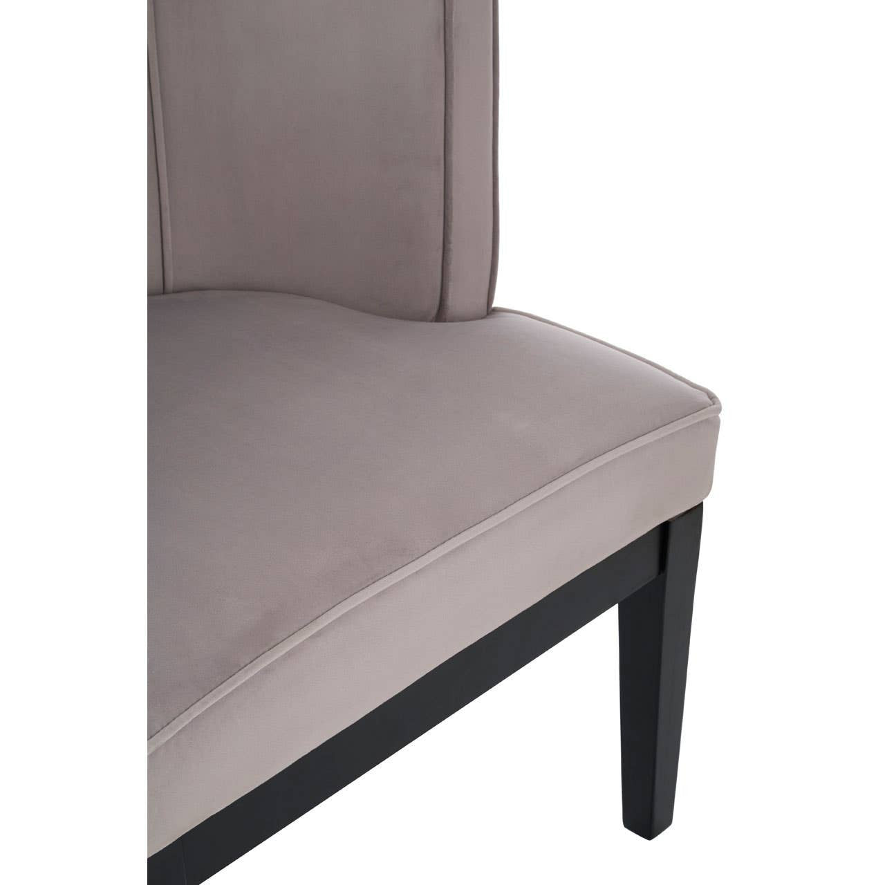 Daxton Light Grey Velvet Curved Back Chair