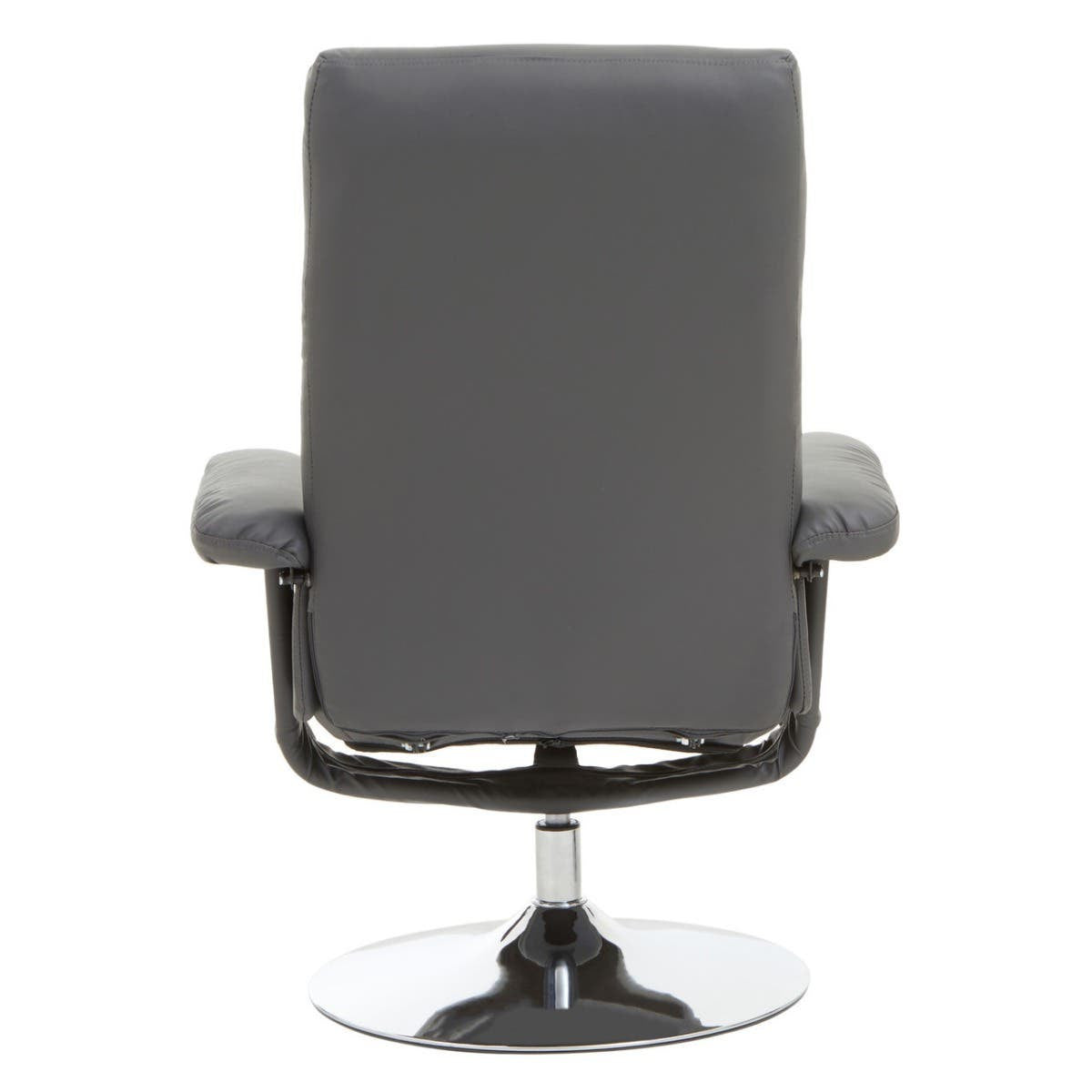 Denton Grey Leather Effect Reclining Chair