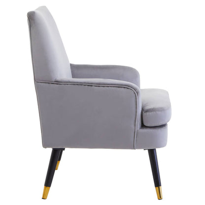 Loretta Grey Velvet Accent Chair
