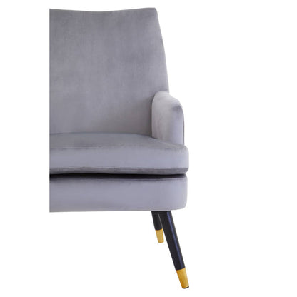 Loretta Grey Velvet Accent Chair