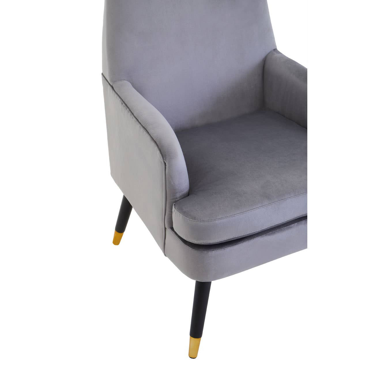 Loretta Grey Velvet Accent Chair
