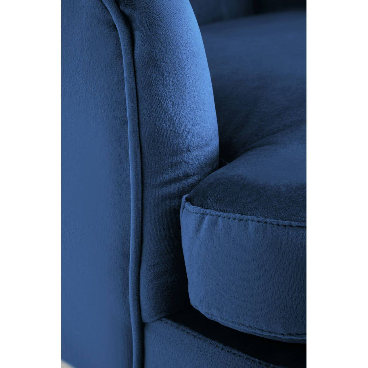 Loretta Midnight Velvet Armchair With Black Wood Legs