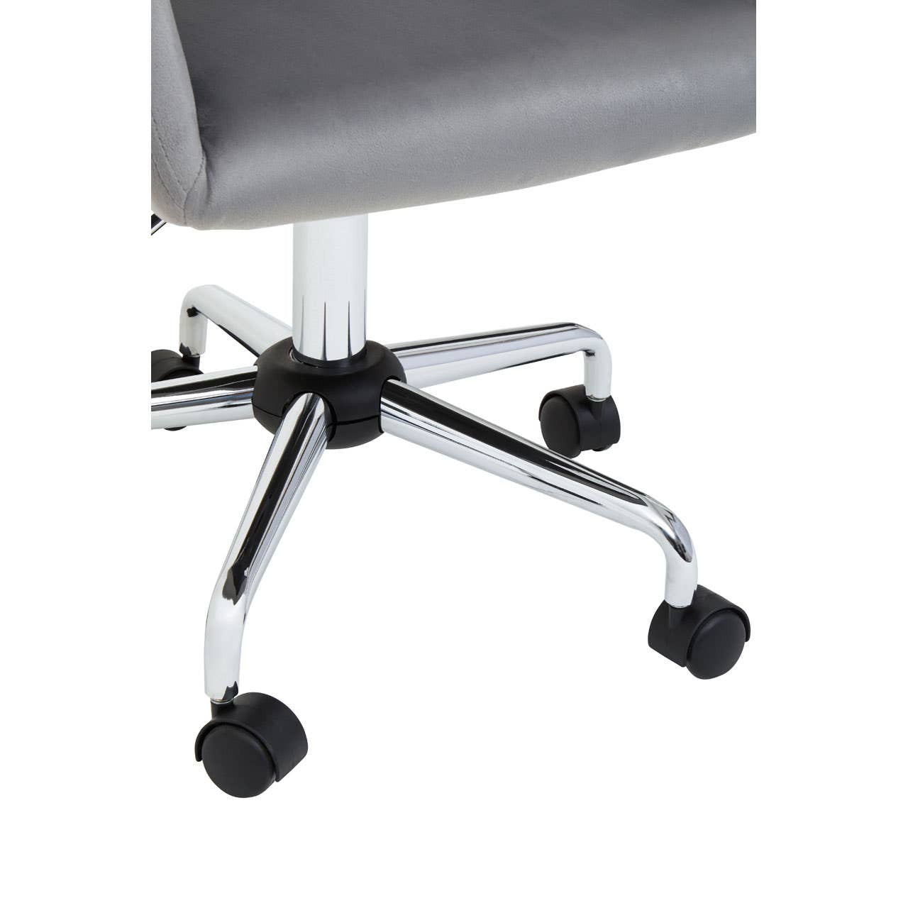 Brent Grey Velvet And Chrome Base Home Office Chair