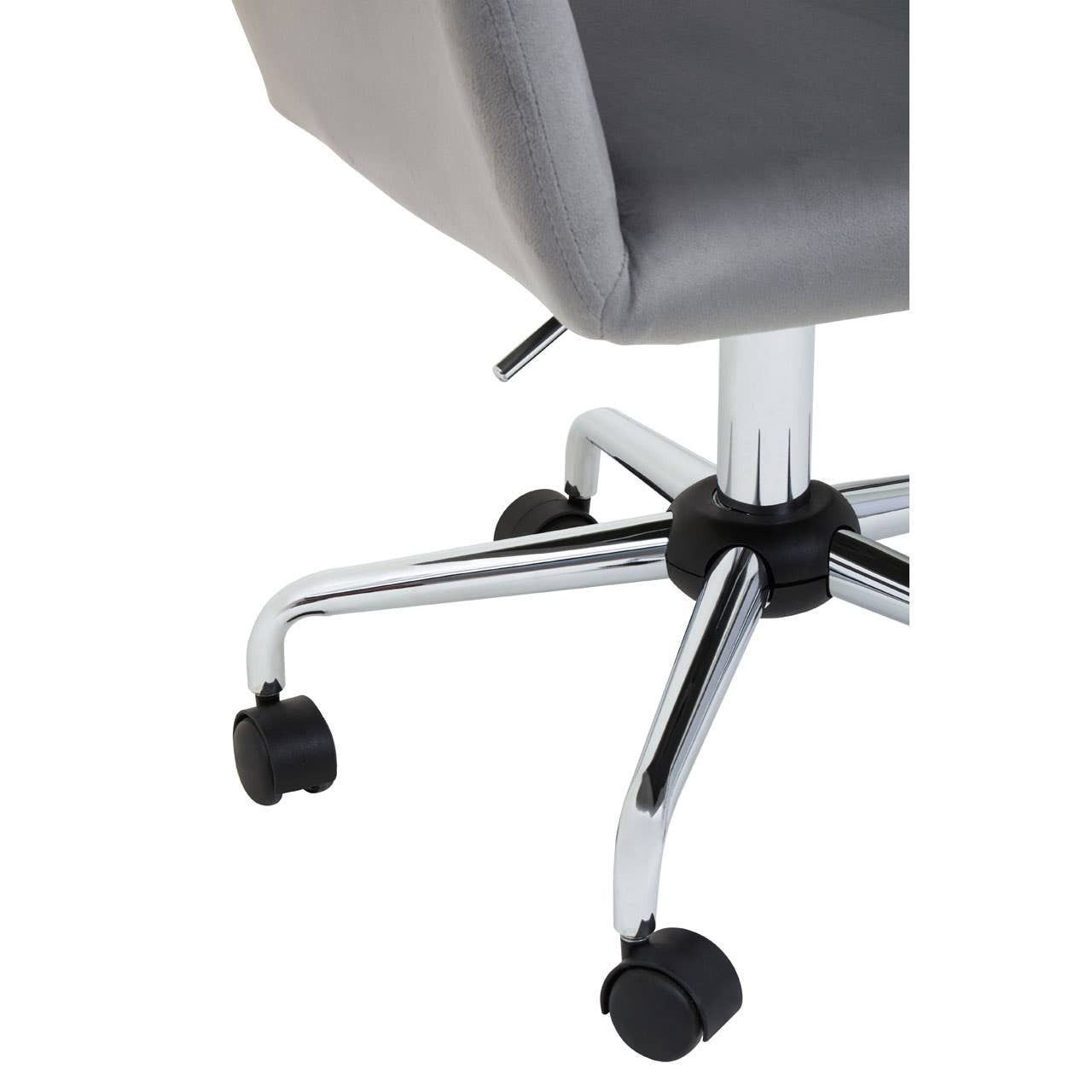 Brent Grey Velvet And Chrome Base Home Office Chair