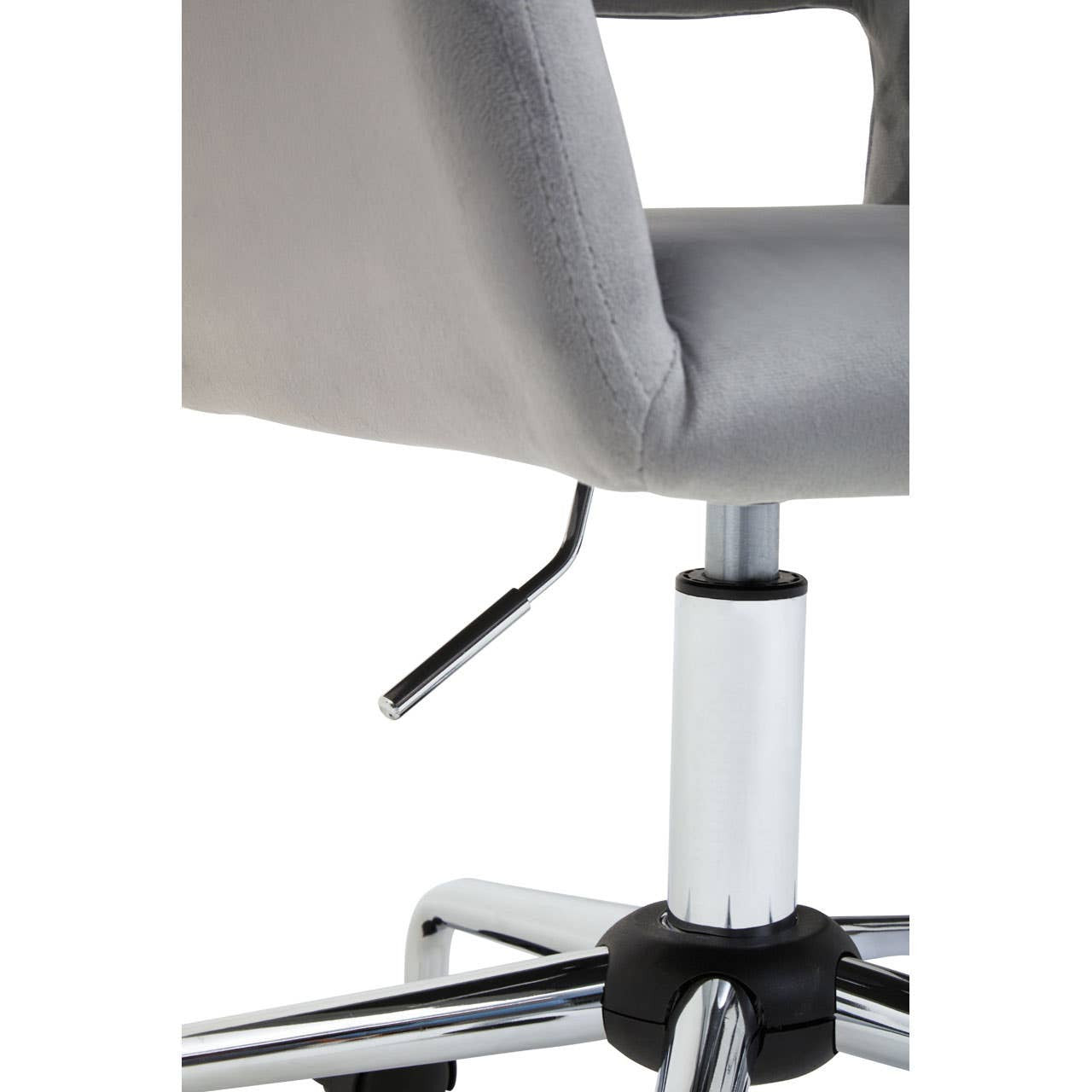 Brent Grey Velvet And Chrome Base Home Office Chair