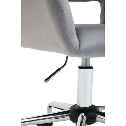 Brent Grey Velvet And Chrome Base Home Office Chair