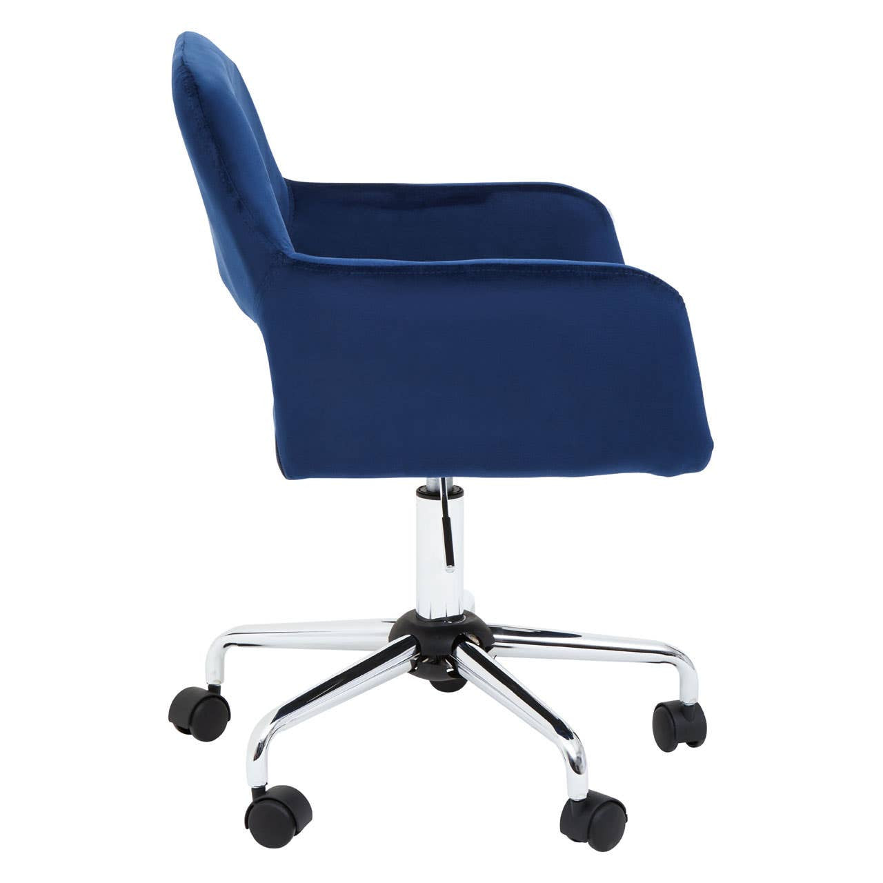 Brent Navy Velvet And Chrome Base Home Office Chair