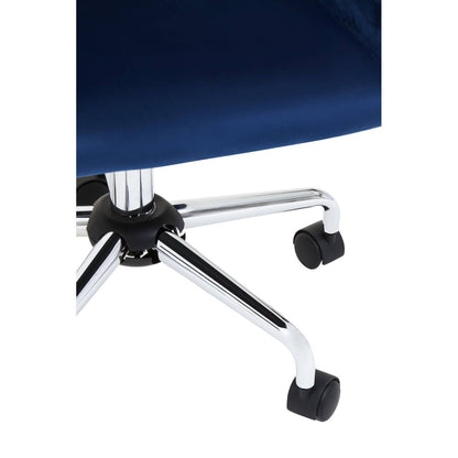Brent Navy Velvet And Chrome Base Home Office Chair