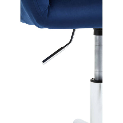 Brent Navy Velvet And Chrome Base Home Office Chair