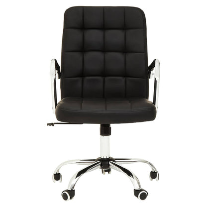 Brent Black Tufted Home Office Chair