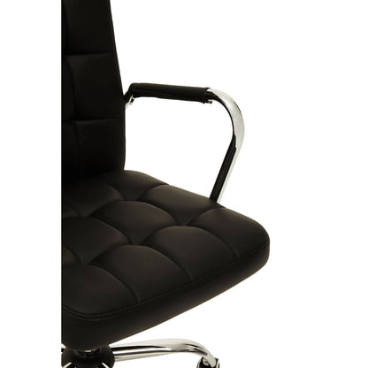 Brent Black Tufted Home Office Chair