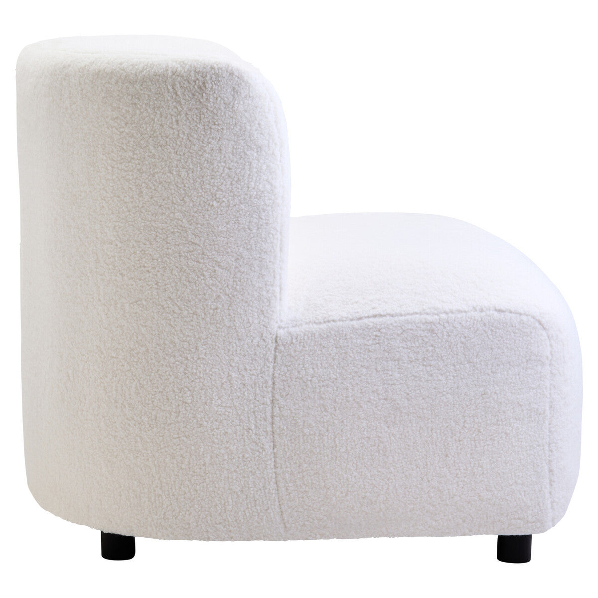 Montreal Ivory Boucle Effect Armless Lounge Chair