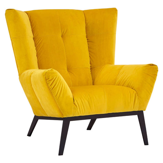 Maiko Yellow Fabric Armchair