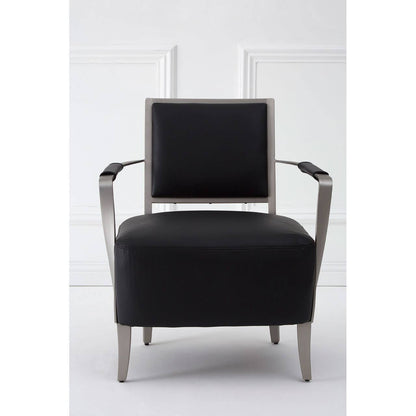 Moda Black Leather Armchair
