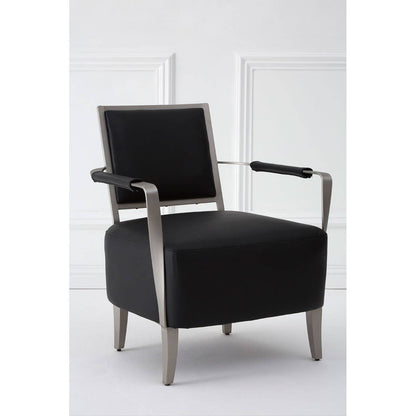 Moda Black Leather Armchair