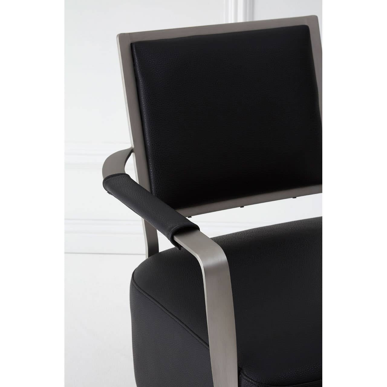 Moda Black Leather Armchair