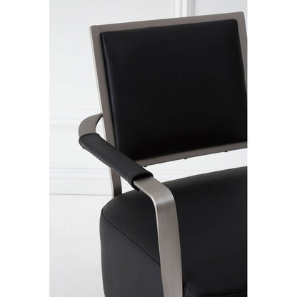 Moda Black Leather Armchair
