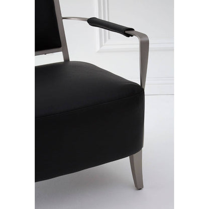 Moda Black Leather Armchair