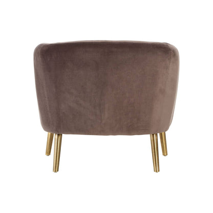 Louxor Grey Velvet Round Armchair