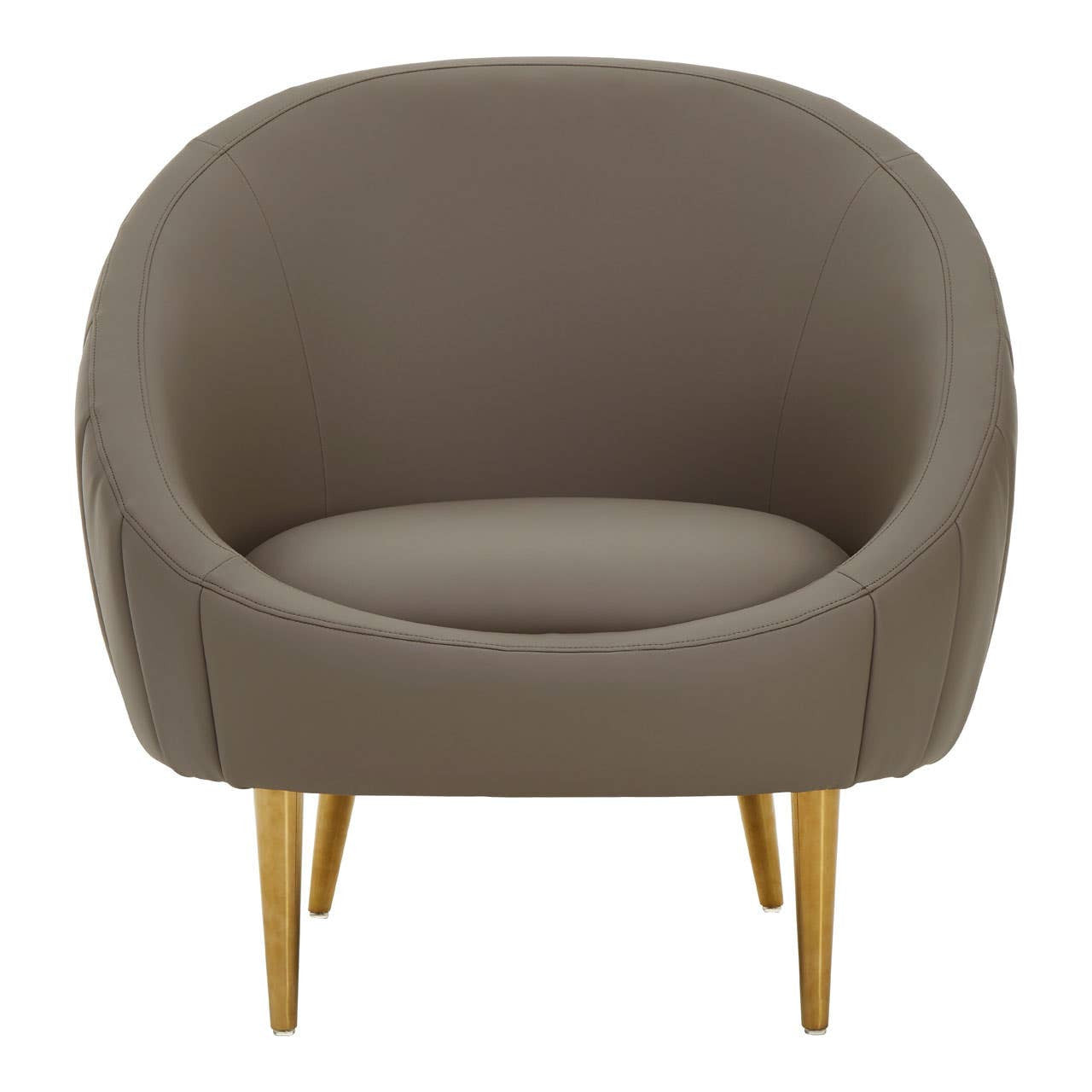 Lagero Brown Leather Effect Armchair