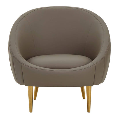 Lagero Brown Leather Effect Armchair