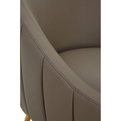 Lagero Brown Leather Effect Armchair