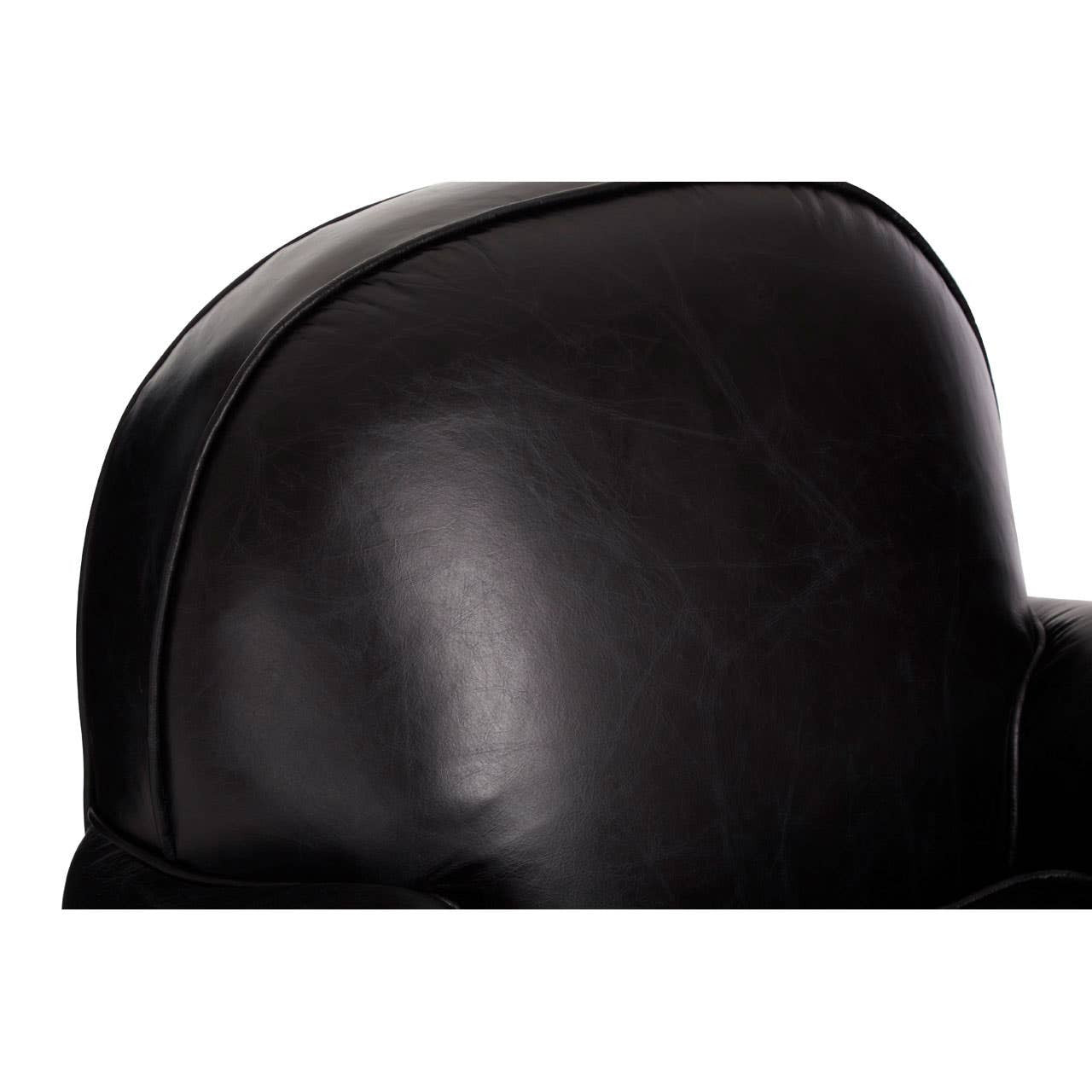 Victor Black Leather Classic Armchair