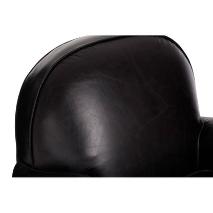 Victor Black Leather Classic Armchair