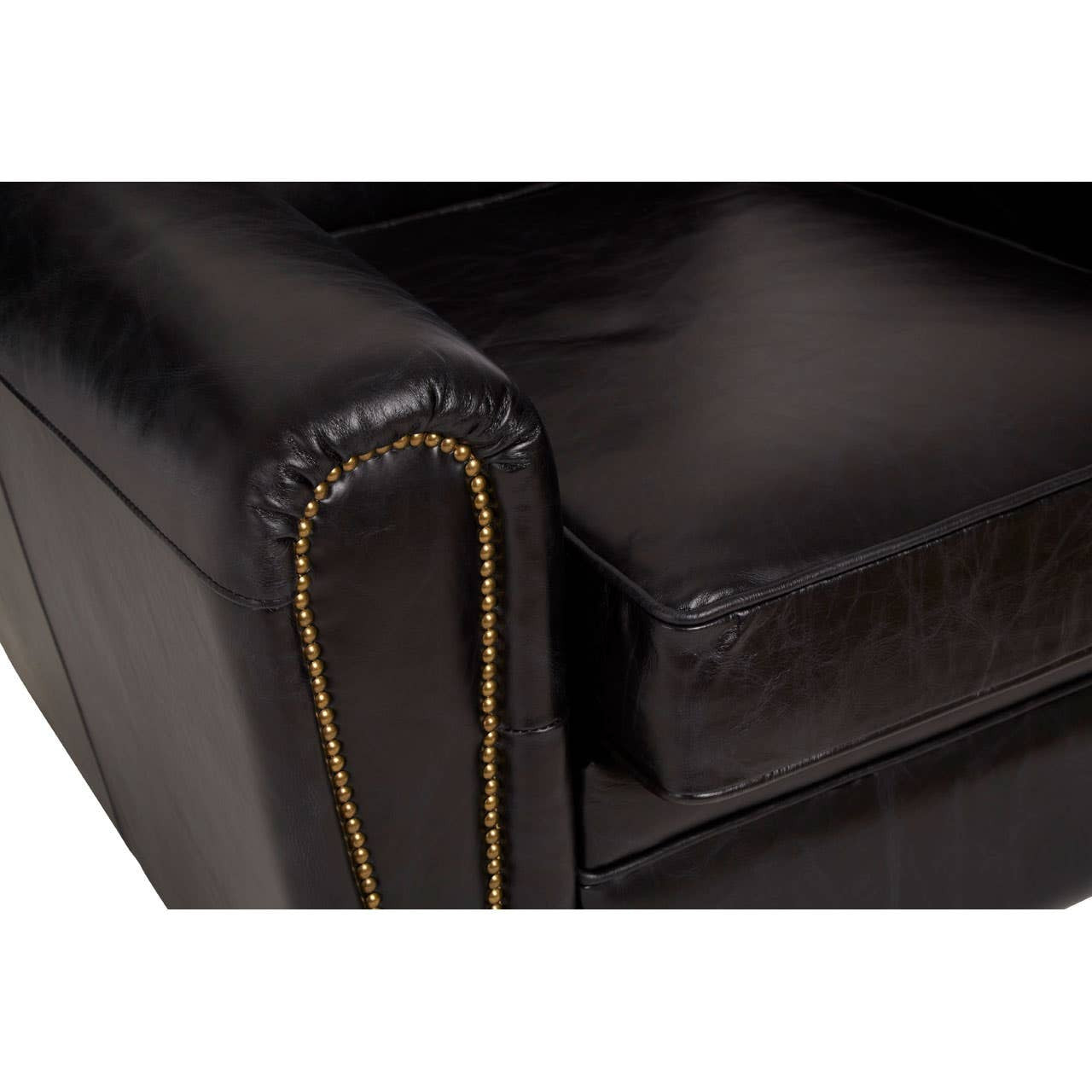 Victor Black Leather Classic Armchair