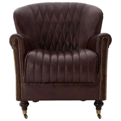 Victor Brown Leather Armchair