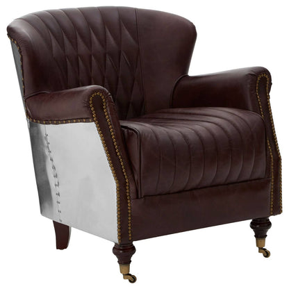 Victor Brown Leather Armchair