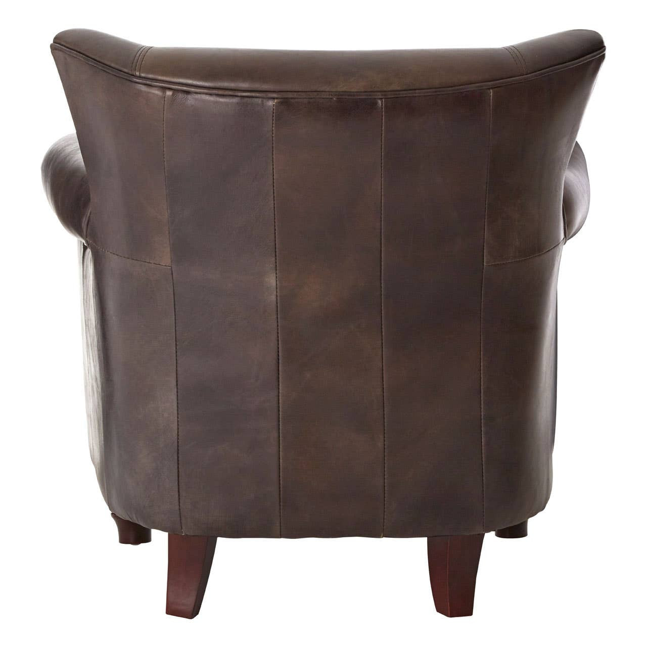 Victor Dark Grey Brown Leather Armchair