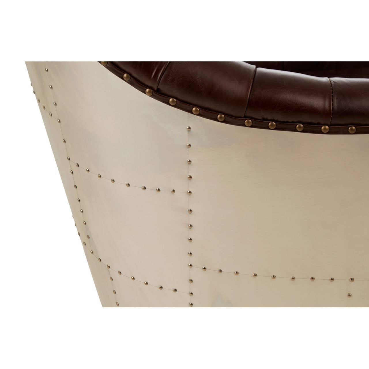 Victor Brown Leather Tub Chair