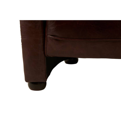 Victor Brown Leather Tub Chair