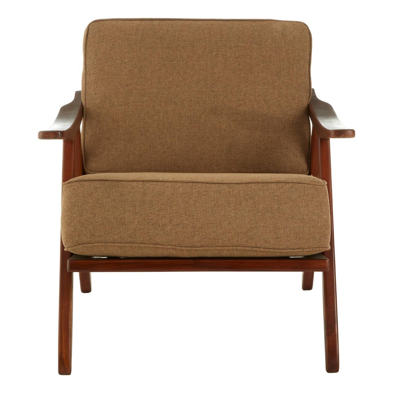 Kendari Teak Wood Frame Armchair with Cushions