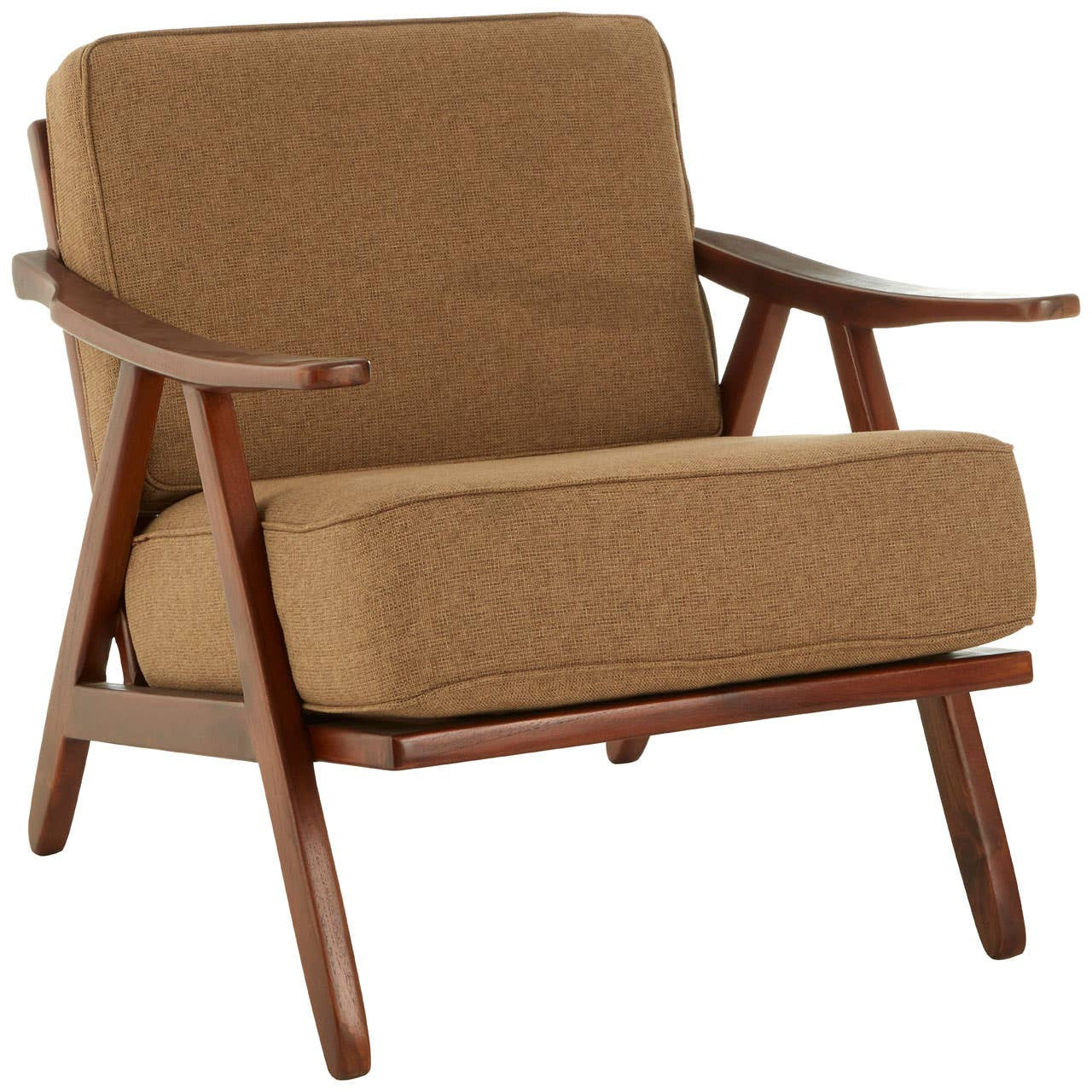 Kendari Teak Wood Frame Armchair with Cushions