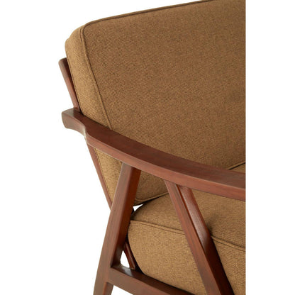 Kendari Teak Wood Frame Armchair with Cushions