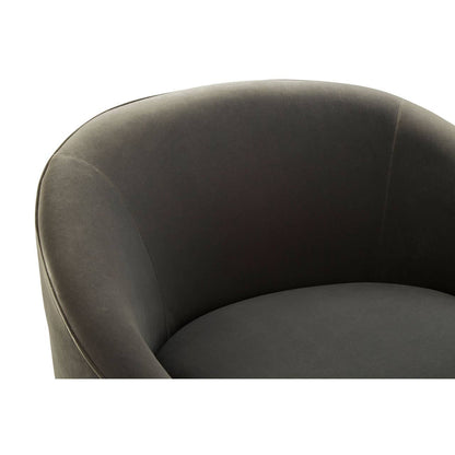 Manhattan Grey Velvet Cocoon Chair
