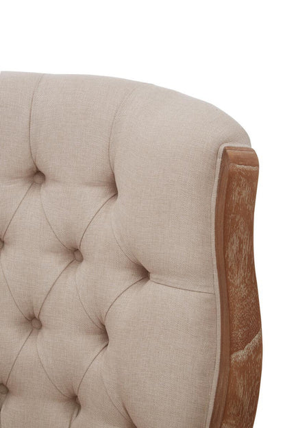 Cabra Cream Chair with Tufted Back