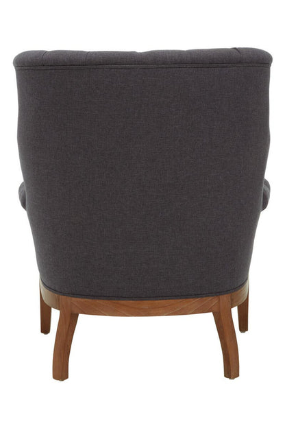 Cabra Graphite Grey Chair with Tufted Back