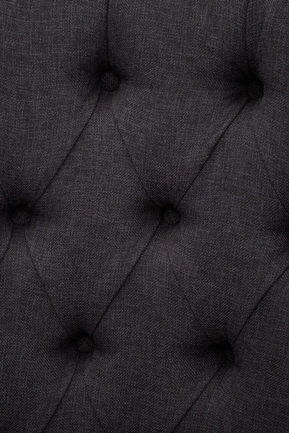 Cabra Graphite Grey Chair with Tufted Back
