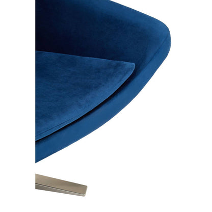 Kalo Navy Velvet Swivel Lounge Chair