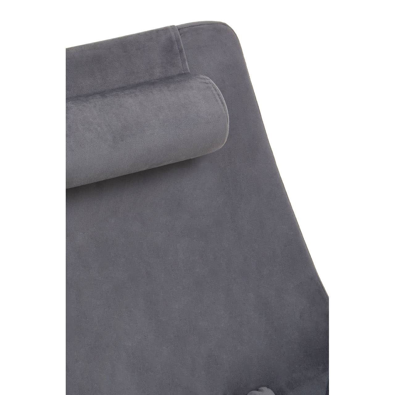Kalo Grey Velvet Swivel Lounge Chair