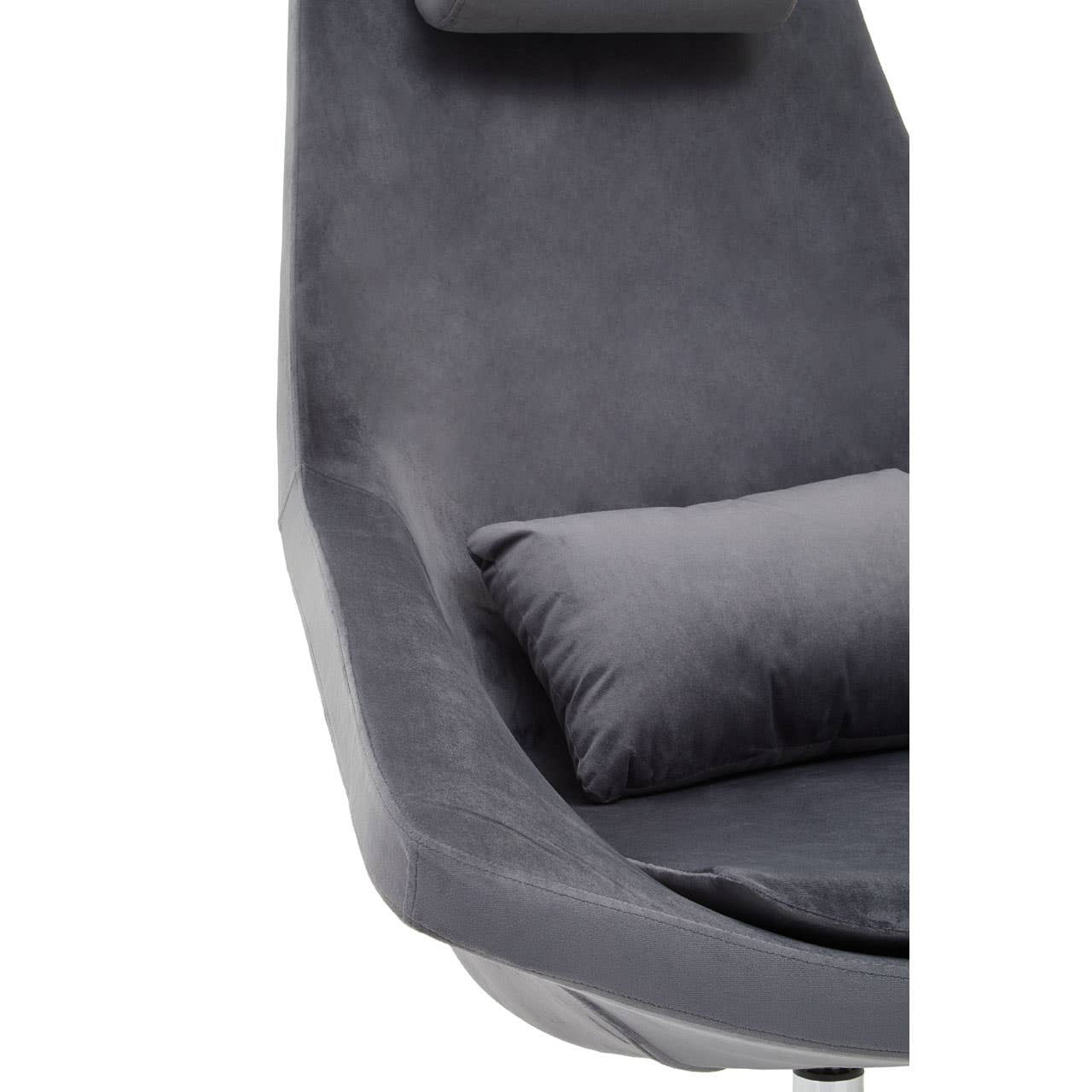 Kalo Grey Velvet Swivel Lounge Chair