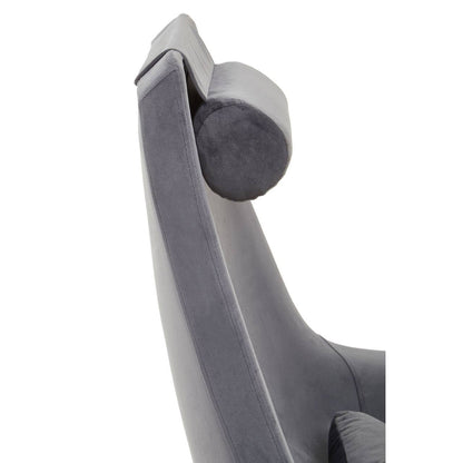 Kalo Grey Velvet Swivel Lounge Chair
