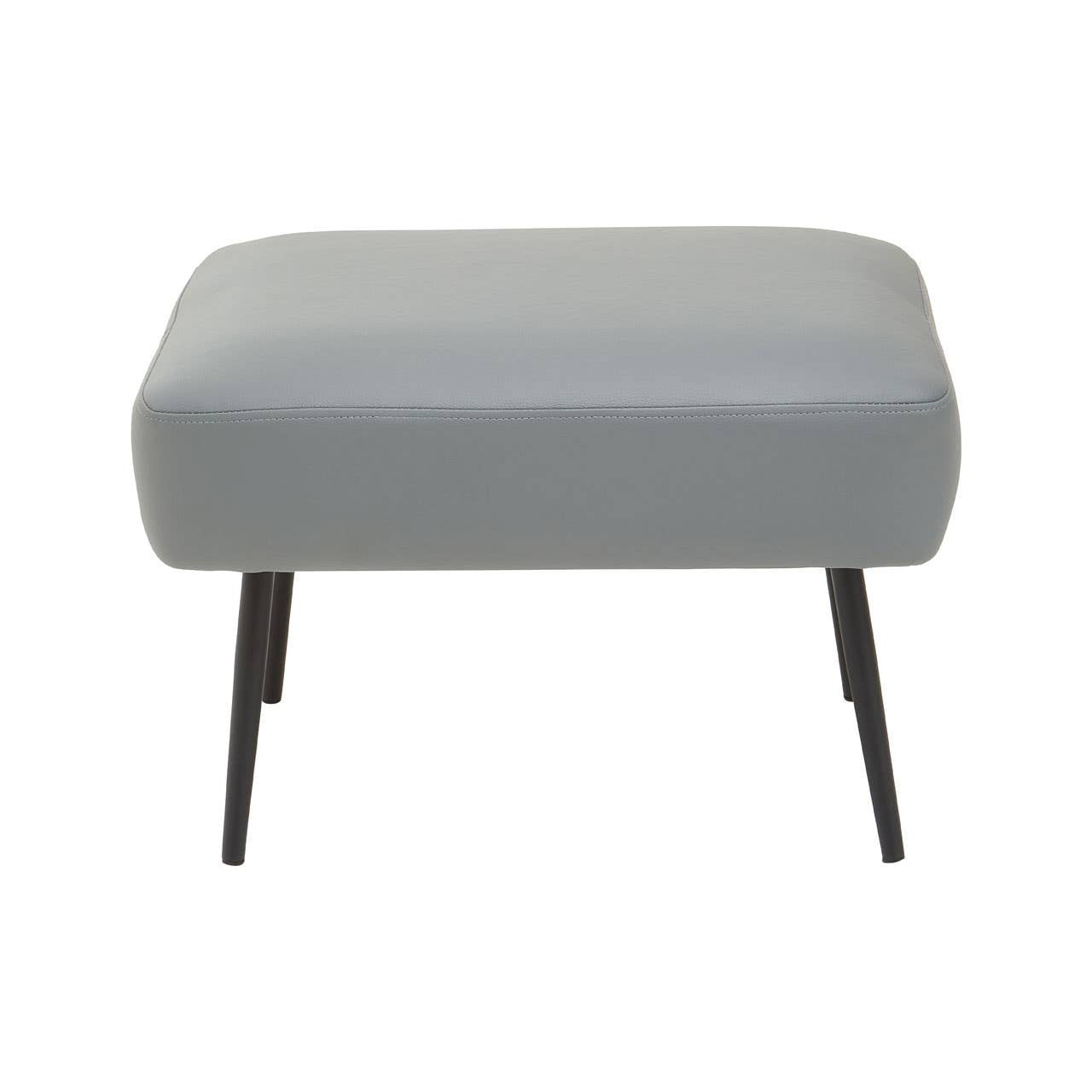 Kaiko Grey Faux Leather Armchair And Footstool