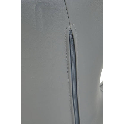 Kaiko Grey Faux Leather Armchair And Footstool