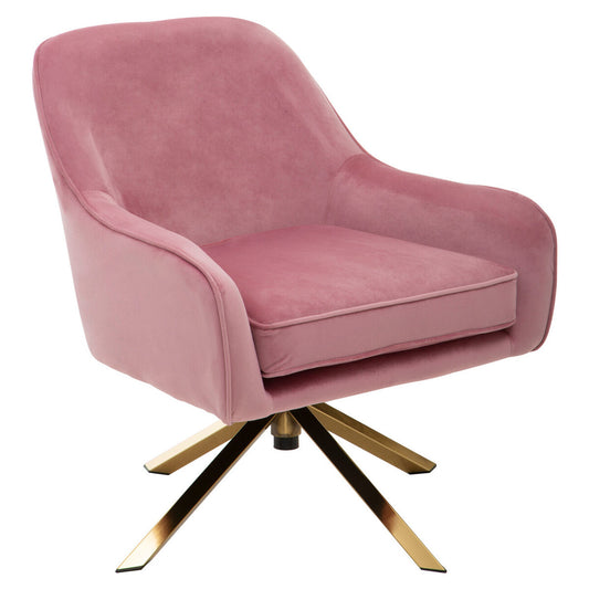 Avery Pink Velvet Armchair